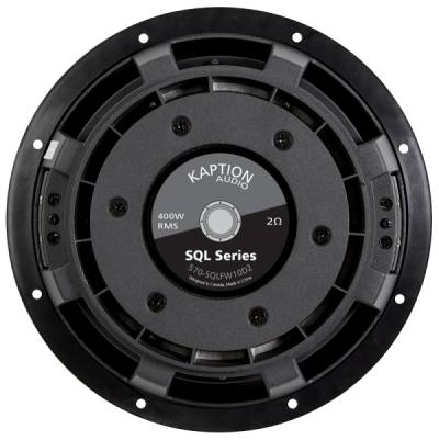 Kaption Audio SQL Series Flat SubWoofer 400 Watt RMS Dual 4 Ohms - 570-SQLFW10D4