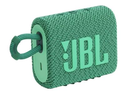 JBL Go 3 Eco Ultra-Portable Waterproof Speaker in Green - JBLGO3ECOGRNAM