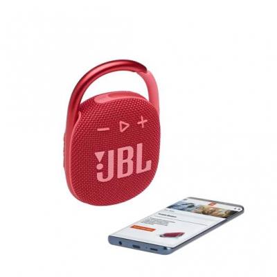 JBL Clip 4 Ultra-Portable Waterproof Speaker in Red - JBLCLIP4REDAM